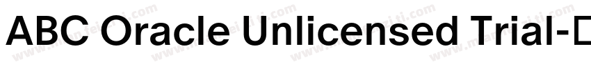 ABC Oracle Unlicensed Trial字体转换